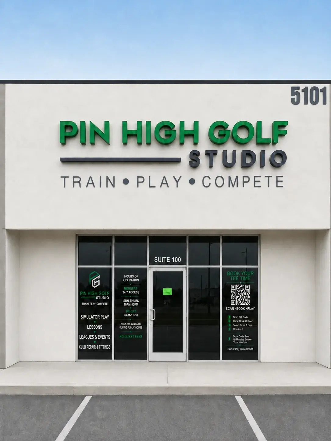 Pin High Golf Studio bay interior